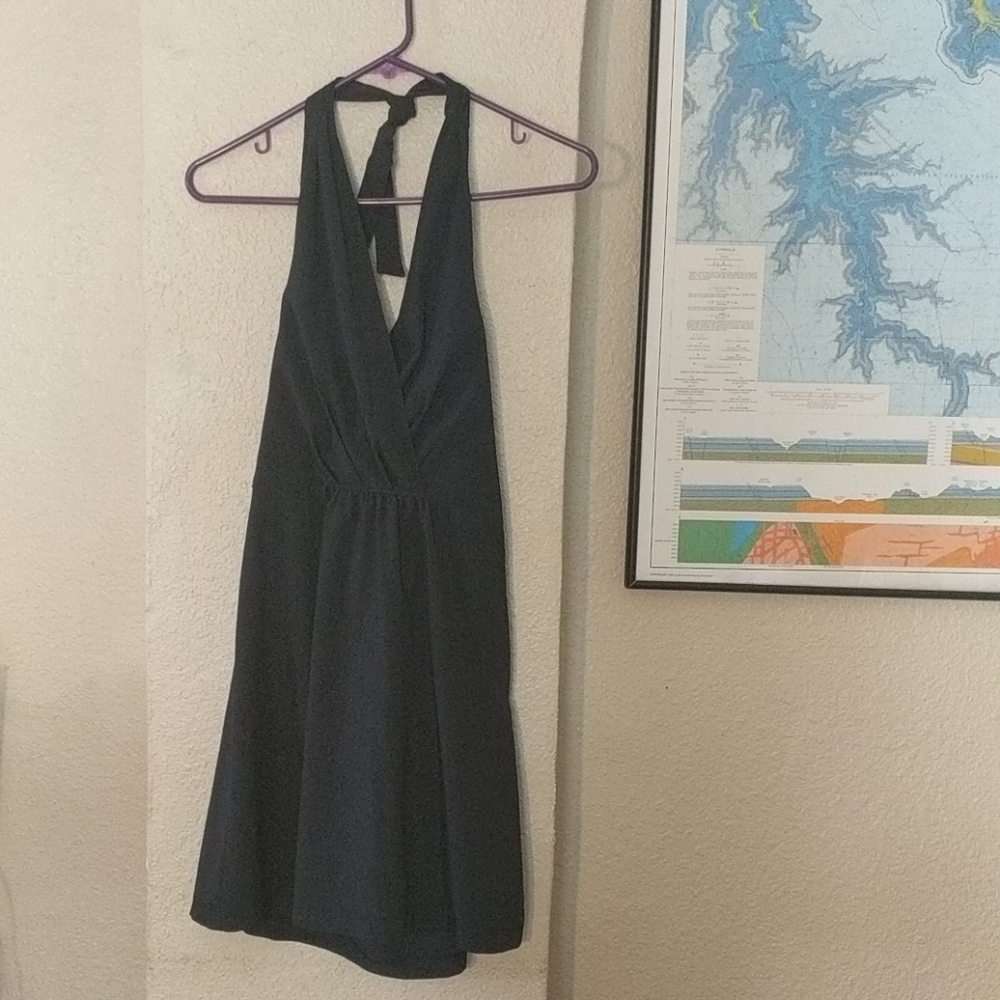 Athleta Casual Black Halter Dress